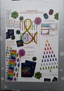 HOLIDAY Time Premium Gift Wrap Kit 'Bunt' 50 Teilig Geschenkverpackungsset